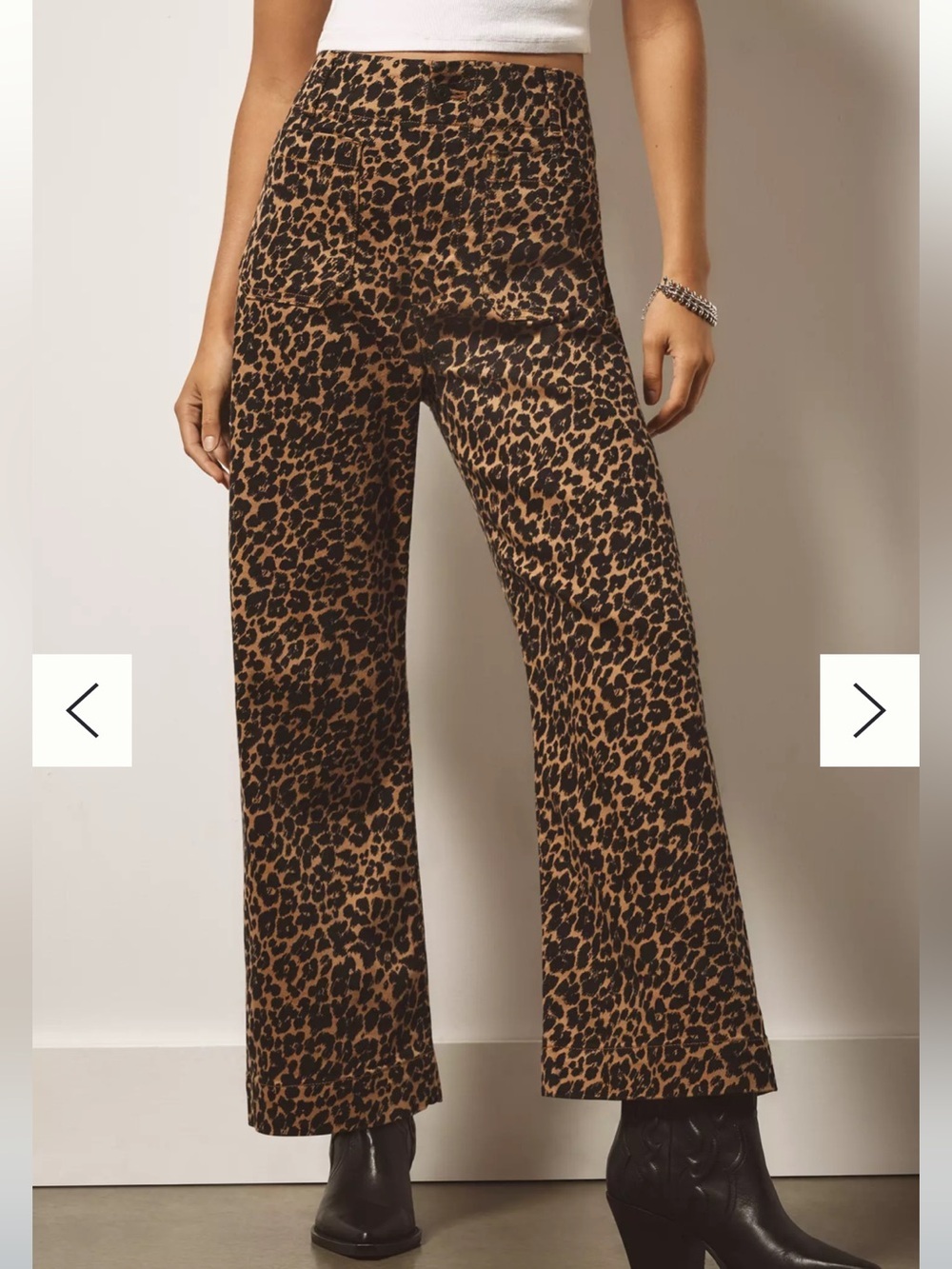 Maeve Anthropologie The Colette Crop High-Rise Wide-Leg Jeans - 25P